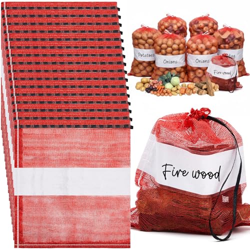 GliCraft 250 Pcs Onion Bags Reusable Mesh Produce Storage with