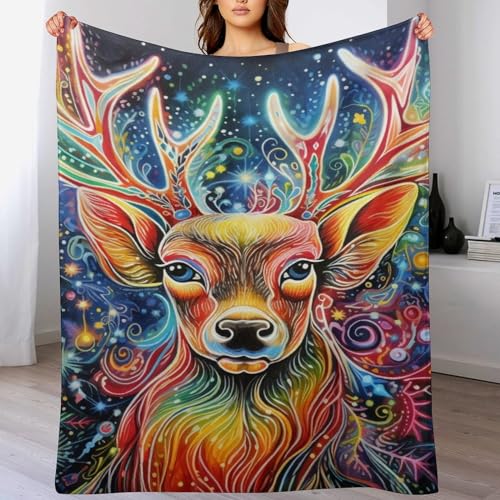 Couverture cerf imprimée, une idée de cadeau de Noël idéale - 2