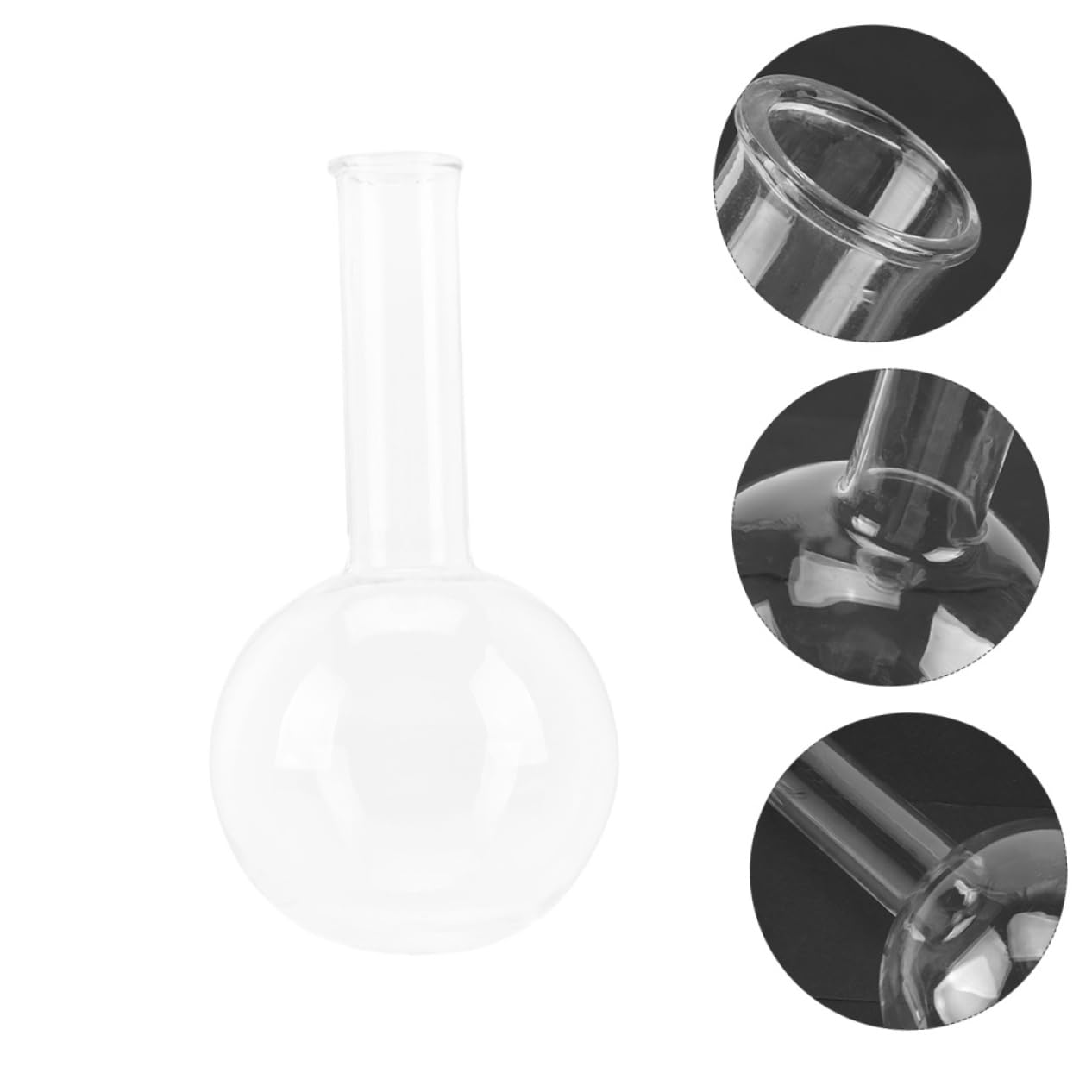 VALICLUD 2piezas Matraces De Laboratorio Transparentes Vidrio De Boca Fina Para Pruebas Científicas