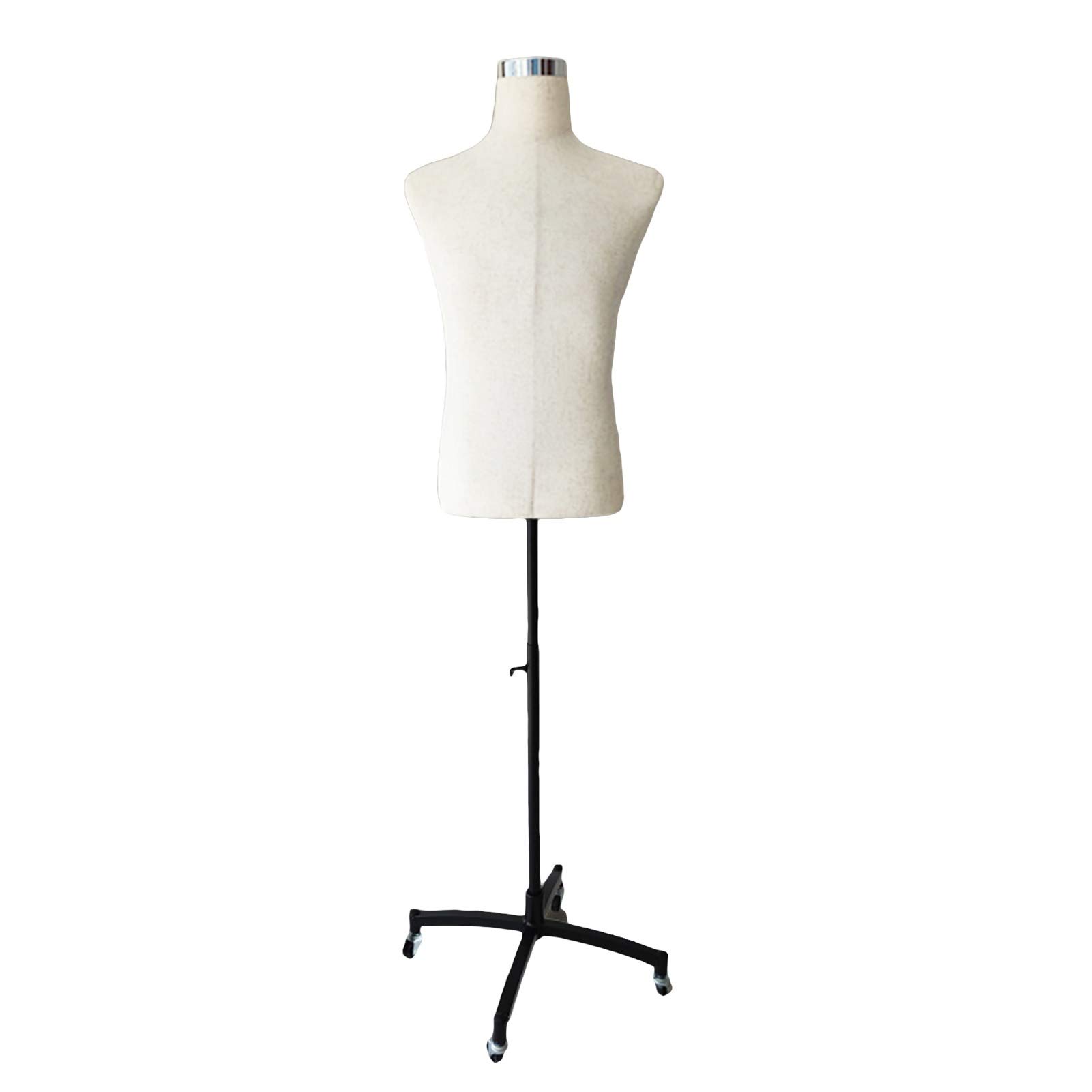 Manekin Biały Męski Szycie Dorosłych Mężczyzn Szycie Manekinów Krawieckich Pół Ciała Piankowy Tors Manekin Krawiecki Regulowana Wysokość 160 180 cm (Styl 2)