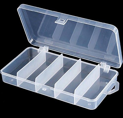 YesluckY Fishing Lures Fly Boxes Organizers Small Parts Case Containers Clear Beads Tackle Box Storage Tool(1 PC)
