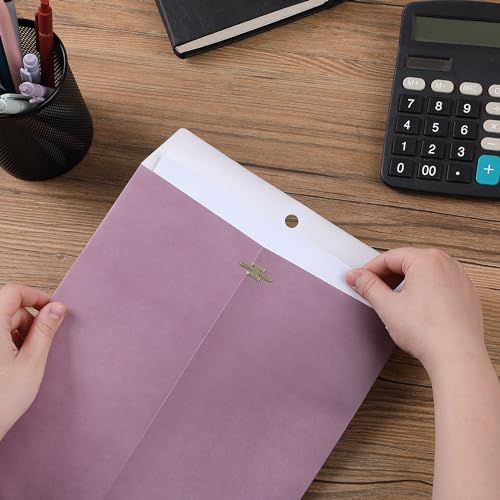 Mr. Pen - Envelopes com fecho, pacote com 18, 23 cm x 30 cm, roxo, envelopes tamanho carta Kraft, en