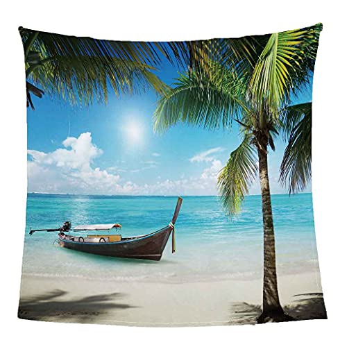 Couverture polaire flanelle haut de gamme paysage marin impression 3D