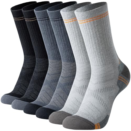 BONANGEL Thin Merino Wool Socks for Men, 3 Pairs Lightweight Mens Boot Dress Wool Crew Socks