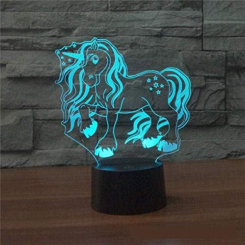 Preisvergleich Produktbild 3D Illusionslampe LED Nachtlicht Schöne Cartoon Kinderspielzeug Bunte Berührung Visuelle Neuheit Powerbank Kinder Geschenk Tischlampe-Bluetooth