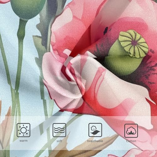 Animals Toddler Underwear Custom 2t Cotton Cute Panties Girl Watercolor Pink Poppy Flowers Blue Briefs Undies Kids3