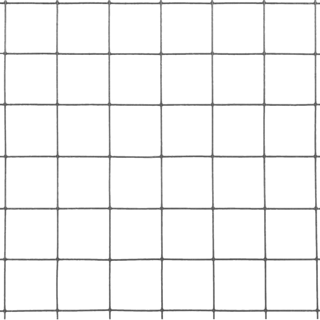 Alambrada de gallinero Acero Revestimiento PVC Gris 25x1,5 m, Valla Jardin, Malla Metalica, Vallas Metalicas, Vallas De Obra, Rejilla Metalica, Alambre De Espino 143656