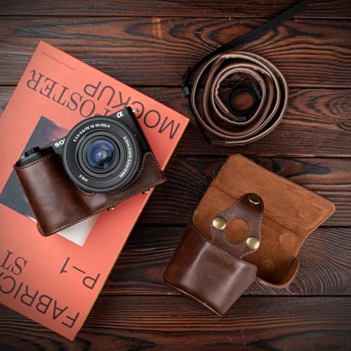 Funda protectora de cuero PU para cámara Sony ZV-E10 II miniatura 5
