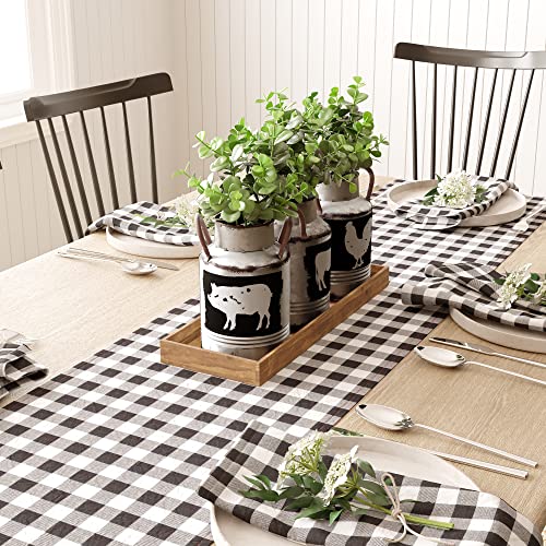 Barnyard Designs FM17A0056 Decorative Galvanized Metal Jars With Rustic Handles, Wood Lids And Tray, Vintage Farmhouse Primitive Country Home Decor Jugs thumb #1