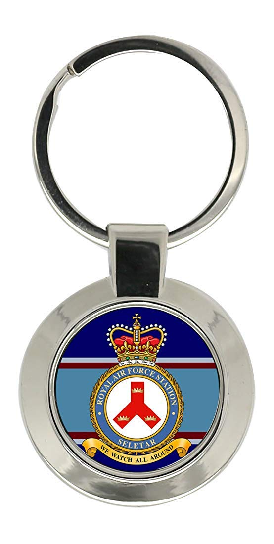 Giftshop Uk Unisex Silver Coloured Metal Raf Station Seletar Key Ring