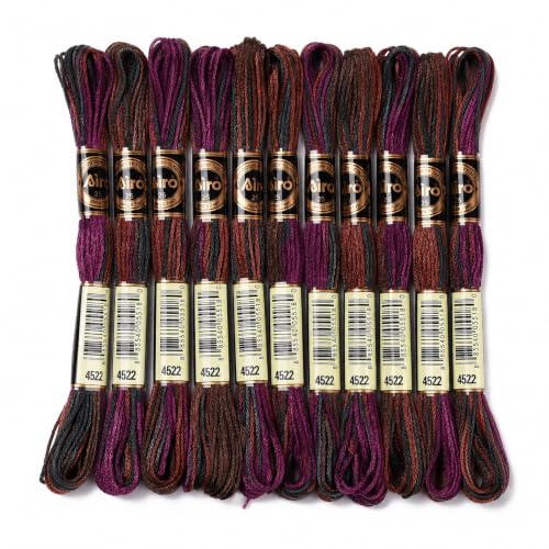 Image of FASHEWELRY 10 Skeins Embroidery Floss Thread 0.5mm Dyed Cross Stitch Floss 6-Ply Friendship Bracelet String for Jewelry Making Bracelets Sewing Knitting Stitching Craft DIY (Deep Magenta)
