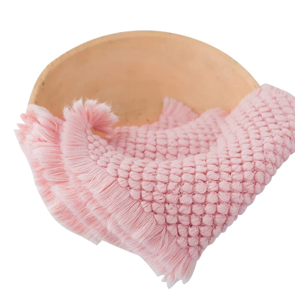 Uposao Newborn Baby Photography Props Blanket Knitted Photography Blanket Braided Rope Basket Filler Baby Photo Backdrop Rug Professional Baby Photo Prop Cushion for Infant Boy or Girl