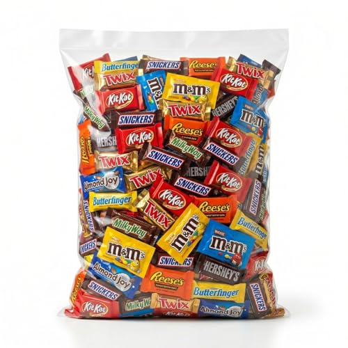 Bulk Chocolate Mix – Individually Wrapped Fun Size Chocolate Bars, Peanut Butter Treats & Classic...