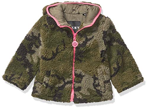 Dkny Girls' Toddler Fashion Outerwear Jacket, Sherpa Olive Camo, 2T #TOP13
