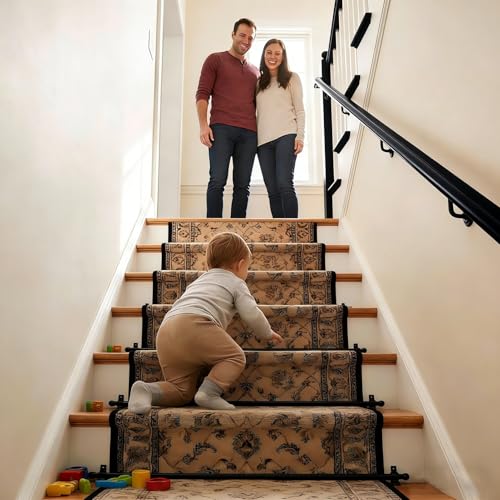 Barres d'escalier amovibles contre le glissement du tapis, fixation stable 15pcs