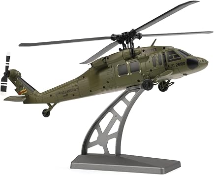 WL K170 Black Hawk UH-60L RC Helicopter, 170 Size 2.4G 4CH with Altitude Hold & Realistic Design, Adults Hobbyists Military Enthusiasts, Unisex