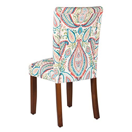Image of HomePop Parsons Classic Upholstered Accent Dining Chair, Set of 2, Colorful Paisley