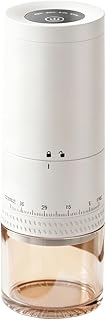 Portable Electric Burr Coffee Grinder | 38 Adjustable Grind Settings - 1800mAh USB Rechargeable Ceramic Core Conical Burr for Travel, Camping, Home