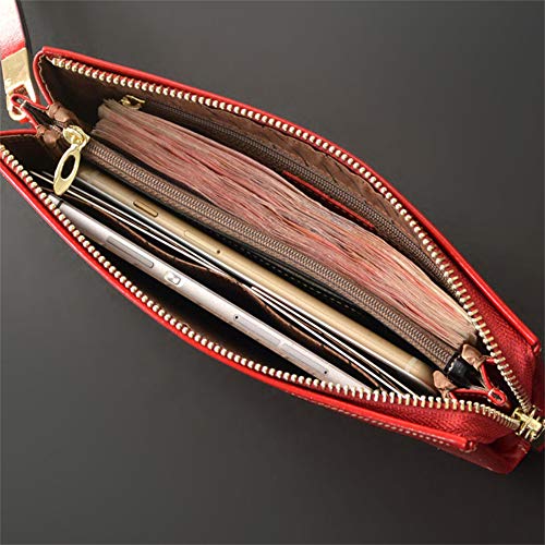 Leather Zipper Wallet Organ Design Large Capacity Compartment Bag Multi-Card Position Microfiber Wear-Resistant Type Outer Zipper3