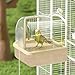 Xamanabu Bird Bath for Cage, Automatic Parakeet Bath with Pump, Indoor Bird Shower with Running Water, Filter, Bird Cage Accessory for Pet Birds, Lovebirds, Finches, Cockatiel