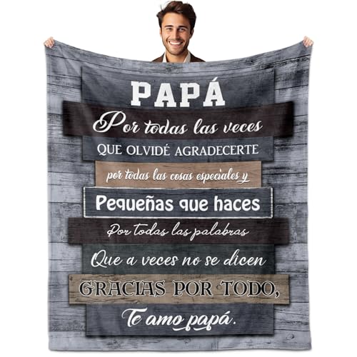 El Mejor Listado de vectores dia del padre Top 5. 48 LAIORD Regalos para Papá, Manta de regalo para papá de 60 x 50 pulgadas en español, regalo para papá de cumpleaños, regalo para El Dia del Padre, regalos para papá en...