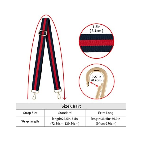 Wide Shoulder Strap Adjustable Replacement Belt Crossbody Canvas Bag Handbag - Image 6