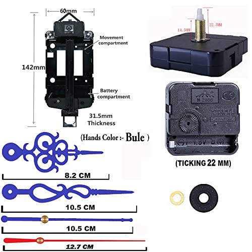 Image of YOPY� TIK-TIK Pendulum Type Quartz Clock Moviment Mechanism 22 MM Ticking Motor DIY Kit Bule,Red