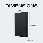 Seagate Portable 2TB External Hard Drive Portable HDD – USB 3.0 for PC, Mac, Playstation, & Xbox - 1-Year Rescue Service (STGX2000400)