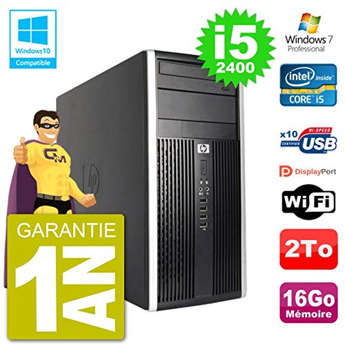 HP PC 6300 MT Intel Core i5-2400 RAM 16Go Disco 2To Masterizzatore Dvd WiFi W7 (Riconfezionato)