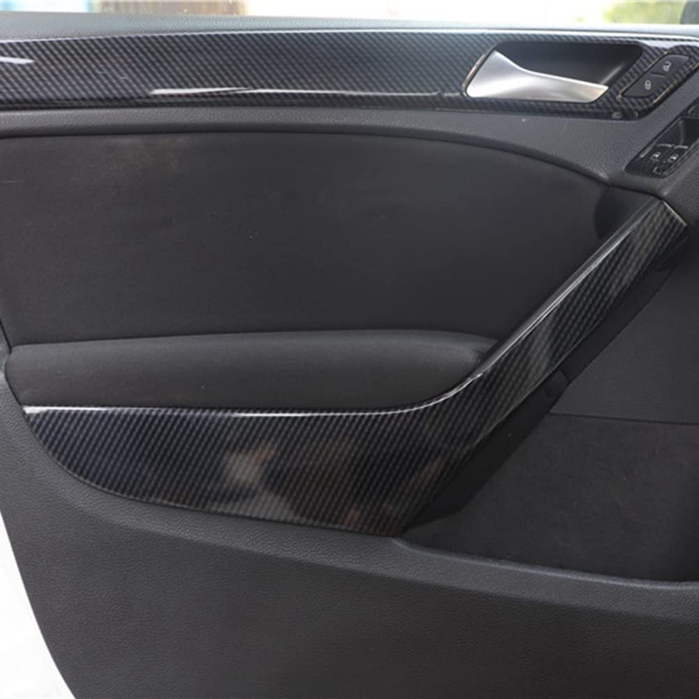 In Fibra di Carbonio Porta Interna Bracciolo Tirare Maniglia Striscia Copertura per Golf 6 MK6 -2008-2012 Accessori