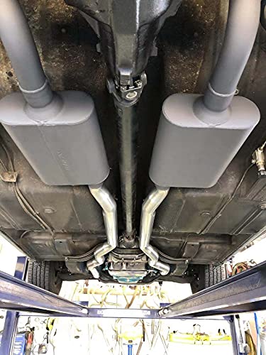 Image of Floshine Universal Mufflers Dual Chamber 3 inch inlet /3 inch outlet overall 17 inch Performance Automotive Muffler Exhaust FH43040