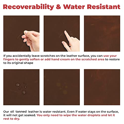 European Leather Work 5-6 Oz. (2-2.4Mm) Thickness Oil Tanned Scraps Size: 2 Lb - Bourbon Brown Cowhide Full Grain Leather For Accessories, Jewelry, Crafting, Diy Projects #TOP3