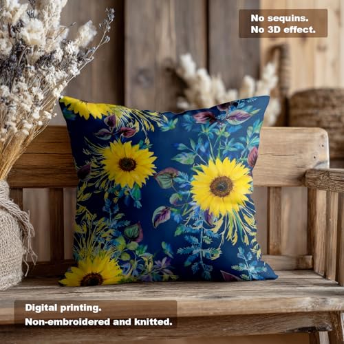 Housses de coussin en coton de qualité supérieure à imprimé floral bicolore - 7
