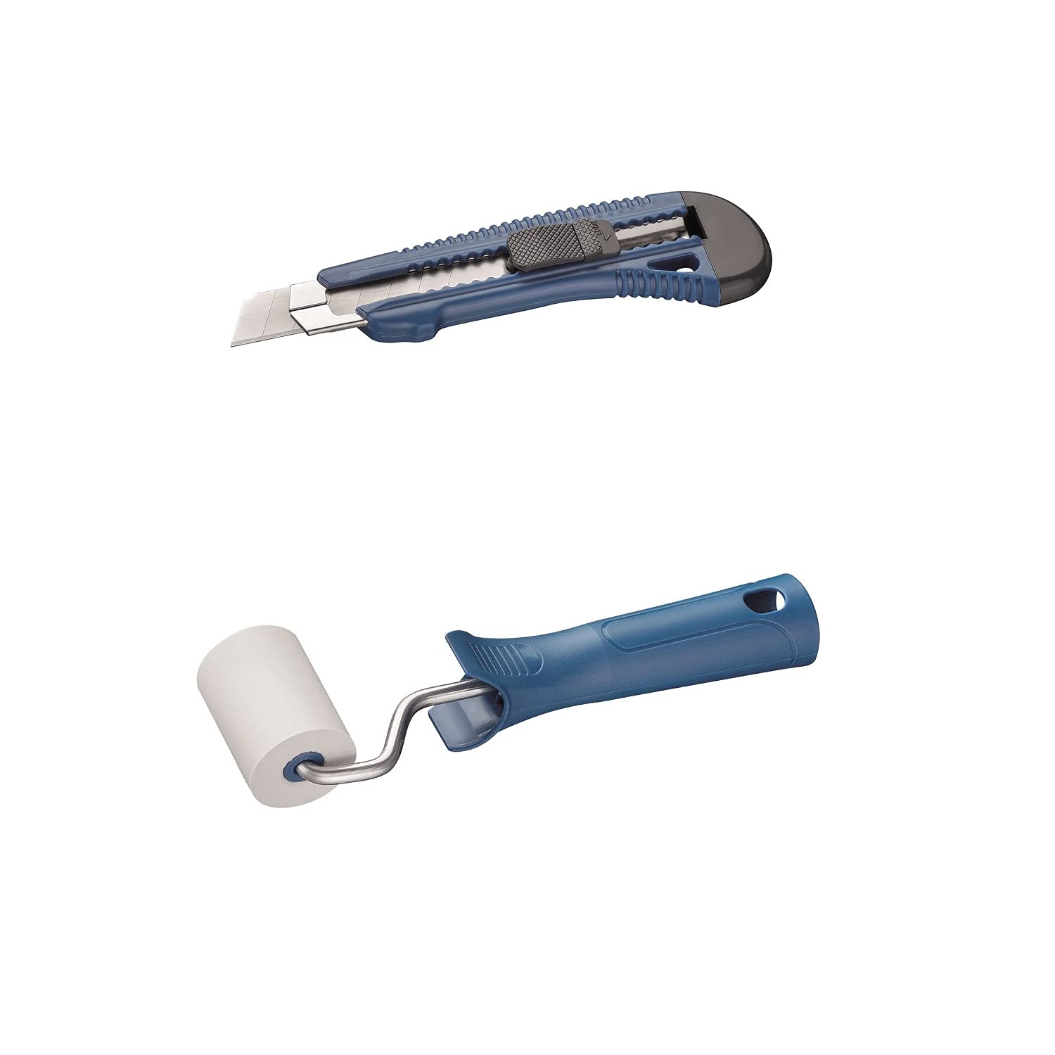 Set 4 Pezzi Per Carta Da Parati - Rullo, Taglierino E Rotello Colla Per Pitturare