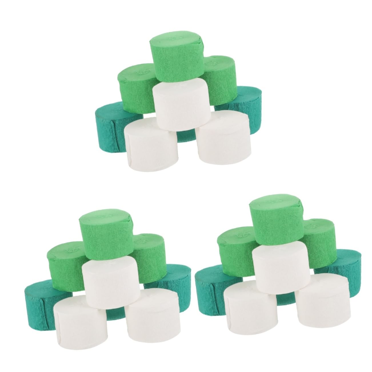 27rollos Serpentinas Crepé Verde y Para Decoraciones De Cumpleaños y De De y Verano Para Cumpleaños Bodas y Celebraciones
