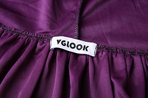 VGLOOK Unisex Adult Long Hooded Velvet Halloween Costumes Cloak Cape Medium Purple - Thumbnail 4