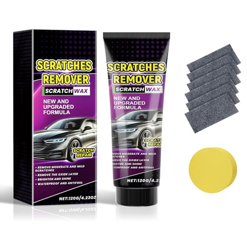 Cancella Graffi Profondi per Auto, Rimuovi Graffi per Veicoli con Spugna, Pasta per Riparazione Graffi per Auto, PRimuovi Graffi per Veicoli, per Tutti i Tipi di Veicoli, 200g