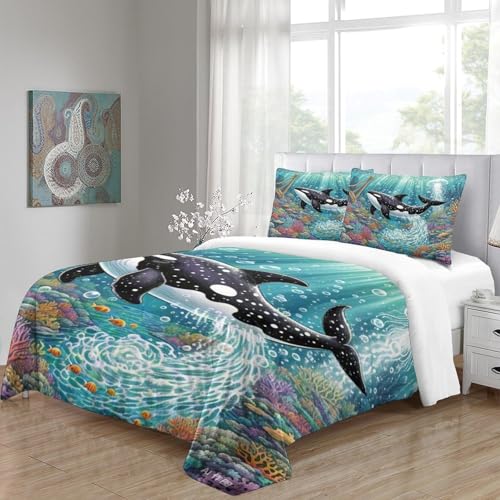 Housse de couette orque avec fermeture éclair cachée et microfibre douce lit de 220x240cm - 5