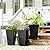 Outsunny Set of 3 Tall Planters with Drainage Hole, 28" Outdoor Flower Plant Pots, Indoor Planters for Porch Patio and Deck, Black