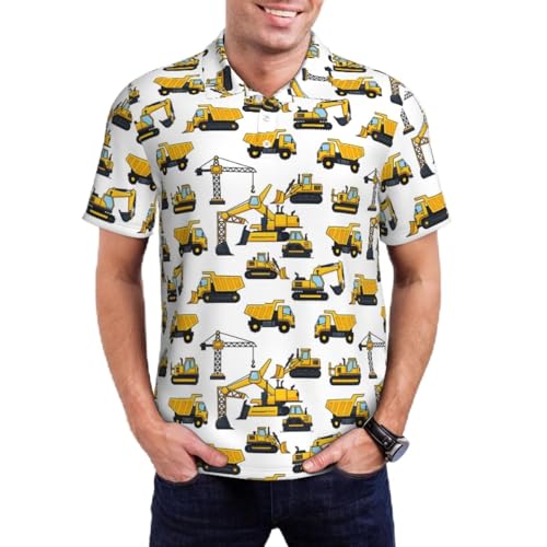 Polo casual para hombre manga corta con 3 botones color sólido para verano