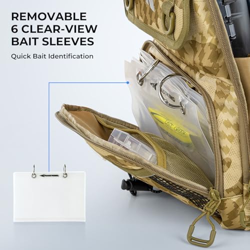 Image of KastKing BaitSpace Fishing Sling Bag, Fishing Backpack with Rod Holder