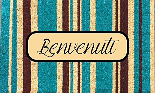 Gift Company Fußmatte Willkommen, Kokosfaser/PVC, Bunt, 75 x 1.5 x 45 cm Cover