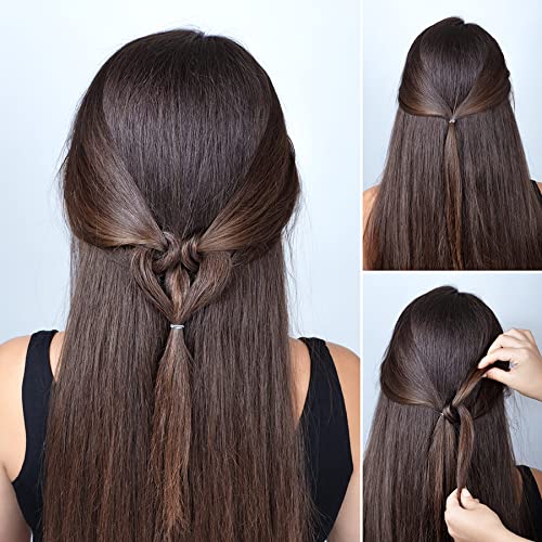 Tiny Rubber Bands Mini Hair Ties Hair Braiding Tools Toddler Comb, 2Pcs Jumbo Seamless Hair Ties, Ponytail Holders For Thick Hair Rubber Band Hair Clear Hair Elastics, 1000Pcs #TOP4