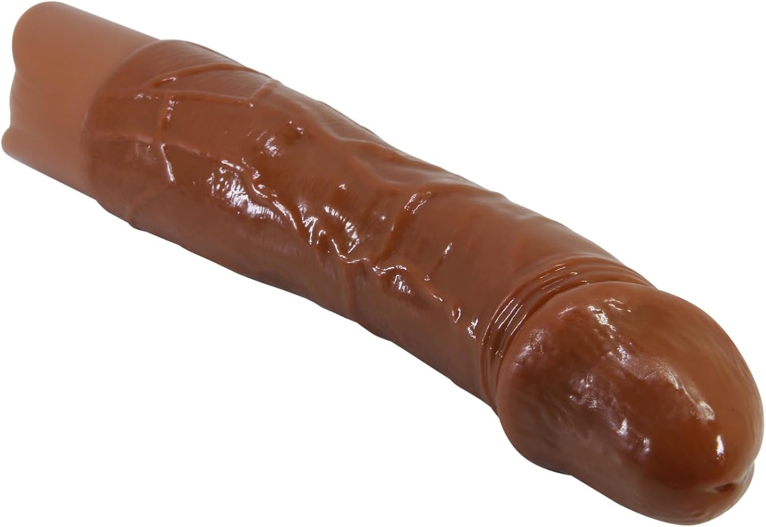 8.78in G Spot Prostate Dildo with 10 Vibration Modes, Vibrating Realistic Ultra Soft Dildo, Handle Adult Sex Toy for Men - Brown