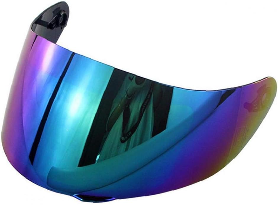 Helmet Visor Lens PC Motorcycle Helmet Visor Replacement Wind Shield UV Protection Helmet Lens For Helmet Rainbow Color
