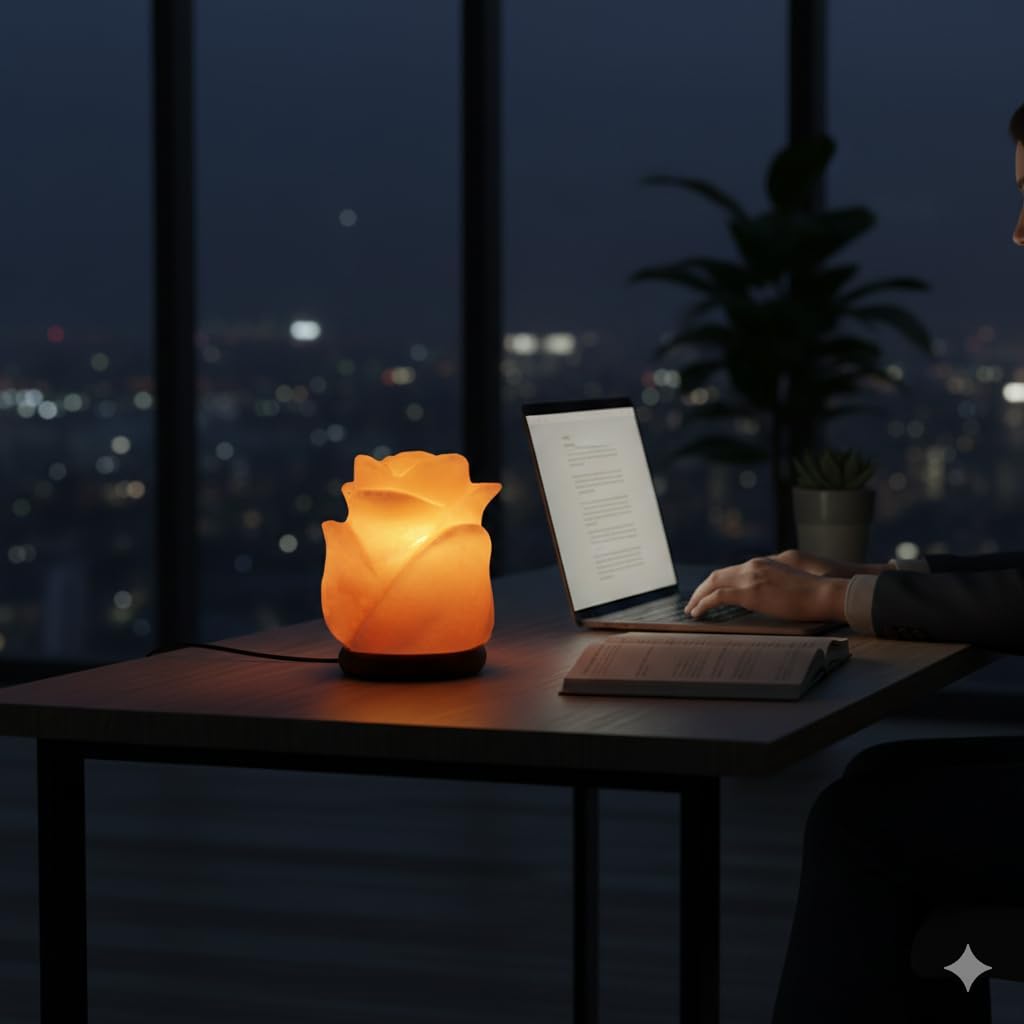 HL Himalayan Pink Salt USB Multi Colored lamp (Flower)