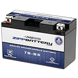 Chrome Battery YT7B-BS High Performance Maintenance Free Sealed AGM Motorcycle Battery