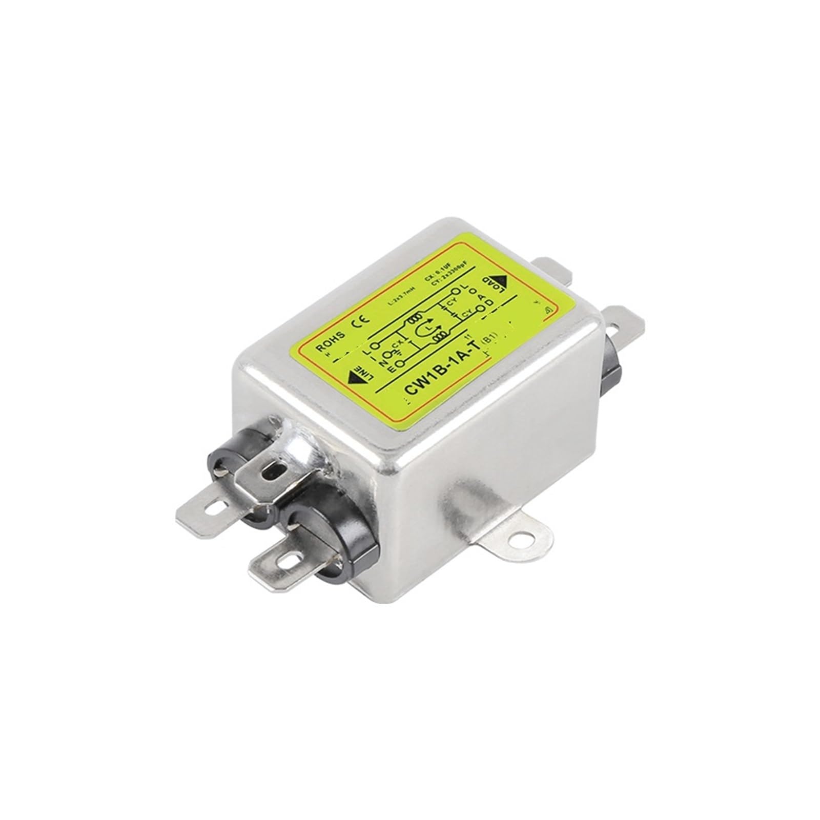YTMJPQQJI Power Filter Single-Phase AC Purification Anti-Interference 220V CW1B-T (B1) 1A 3A 6A 10A15A(CW1B-15A-T(B1))