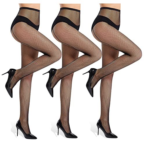 Sheer Patterned Fishnet Tights - 2 Pack Back Seam Lace Fish net Pantyhose High Waist, Hollow Mesh Stocking