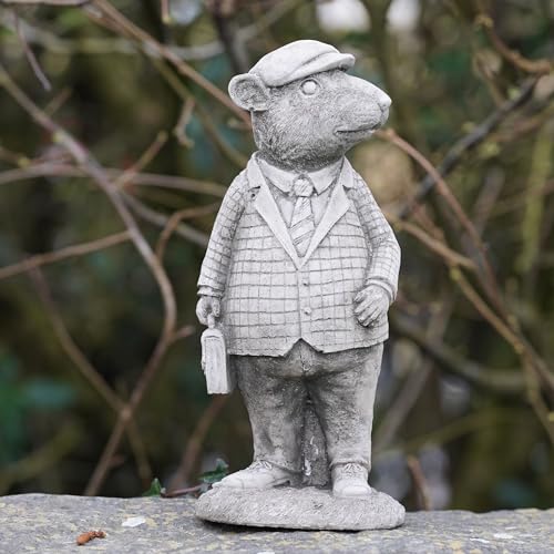 Mr Mouse Stone Statue | Wind in the Willows Animal Garden Ornament Outdoor Ratty